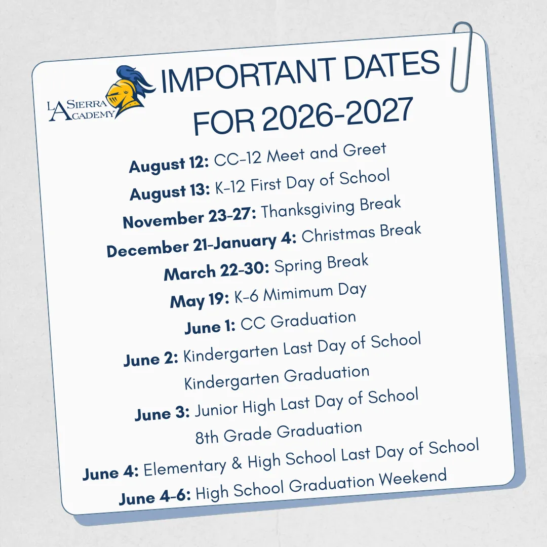 2026-2027 important dates