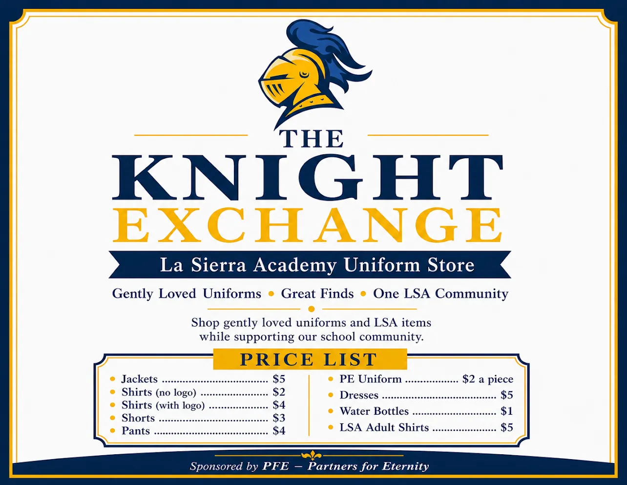 The Knight Exchange price list