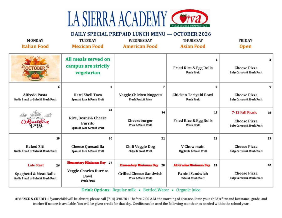 Lunch Menu